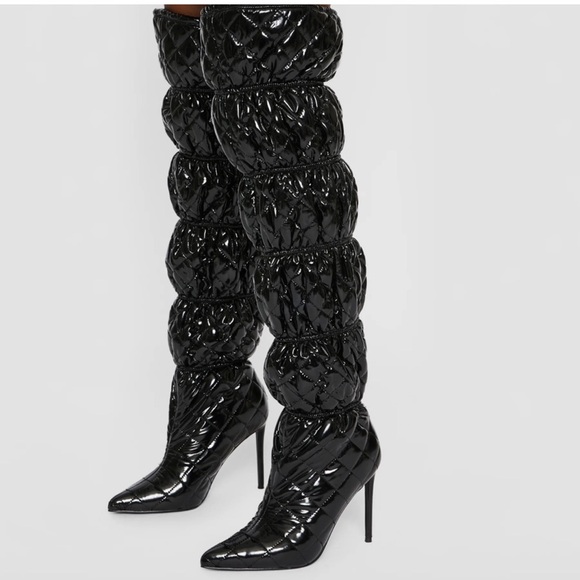 Steve Madden Patent Leather Bubble Boot 🖤 - Picture 4 of 4